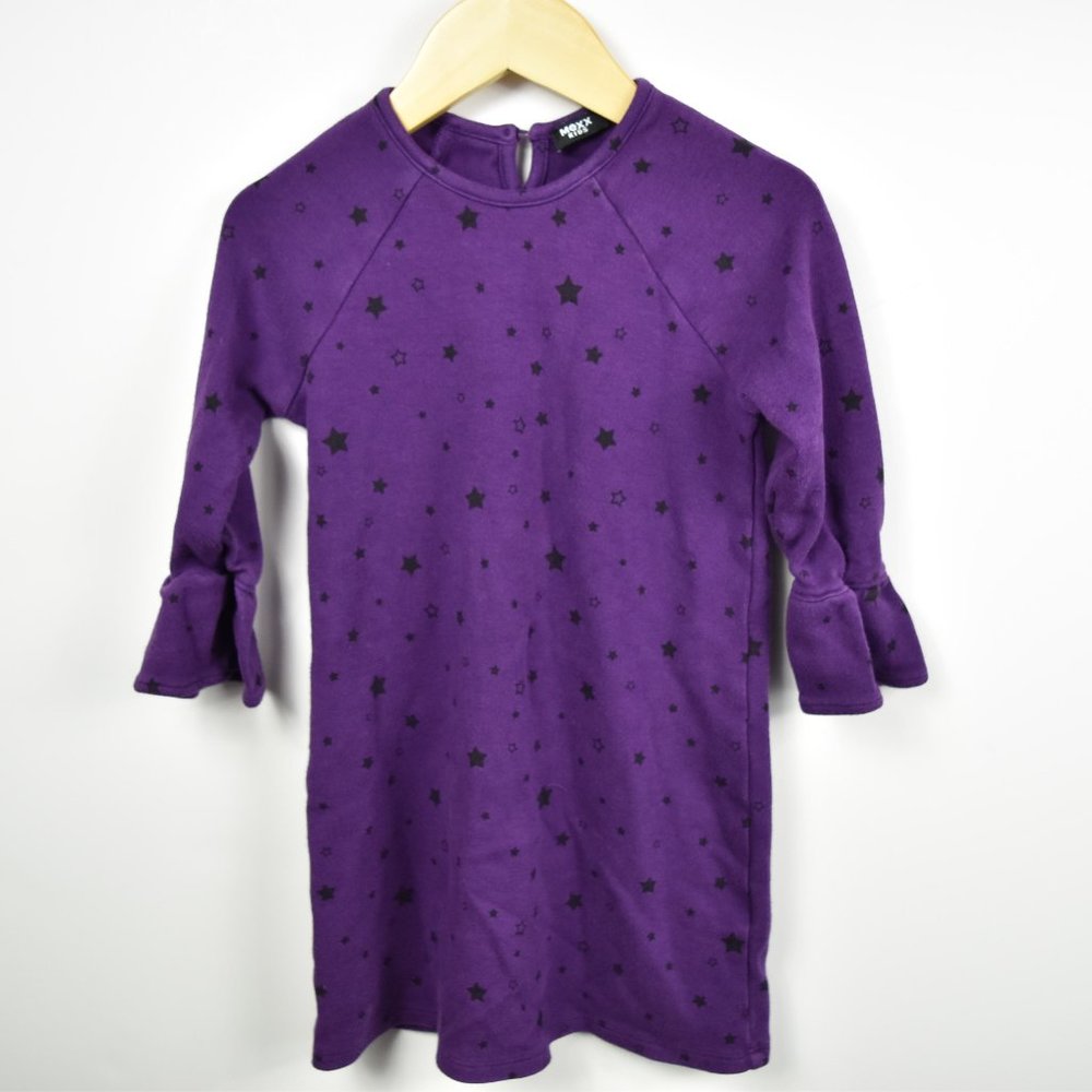 Purple long sleeve dress with bell cuffs MEXX